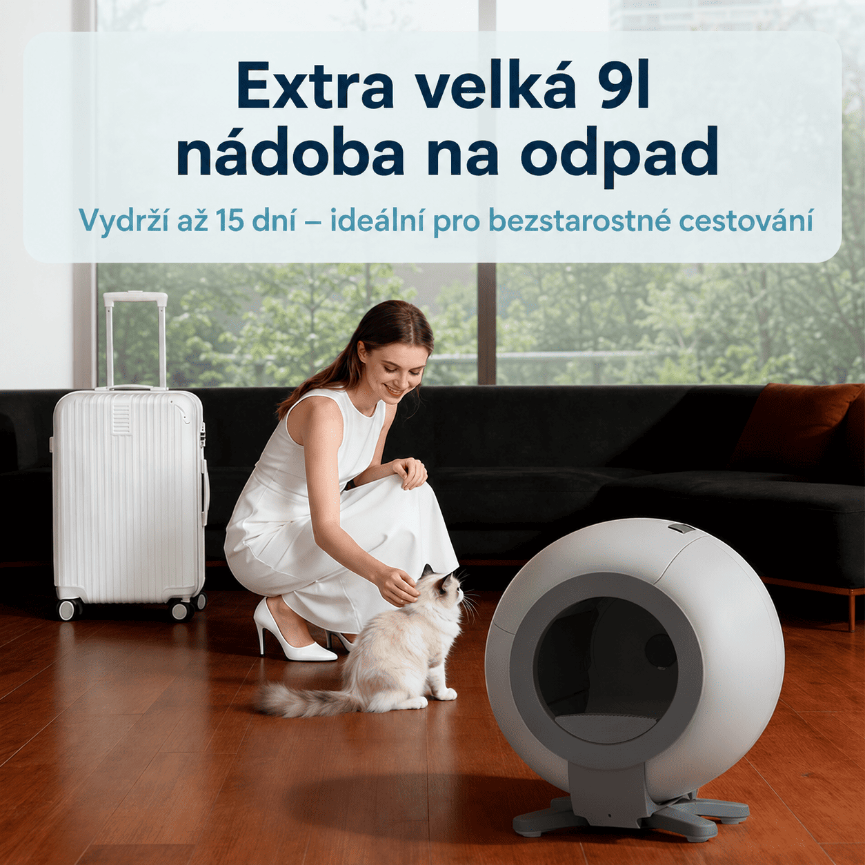 Ovládání samočisticí kočičí toalety v mobilní aplikaci Tuya